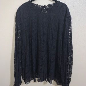 Long sleeve lace blouse